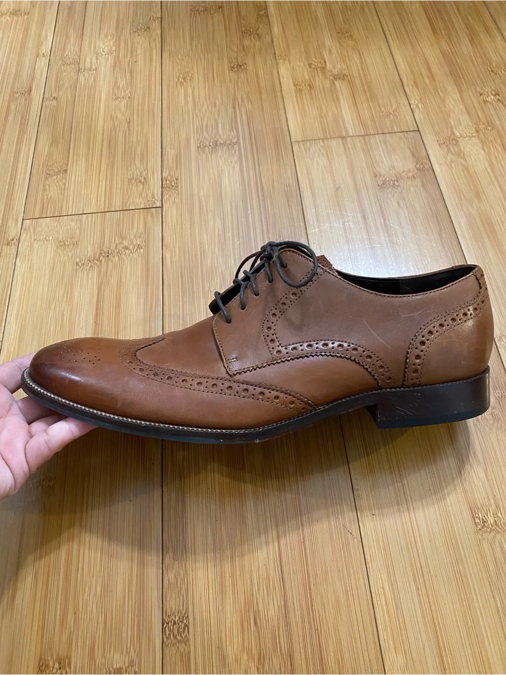 Cole Haan Benton Wingtip Oxford Dress Shoes Men’s Size 11 Brown Leather